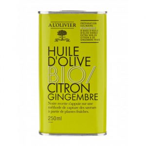 Huile d'olive Bio citron et gingembre