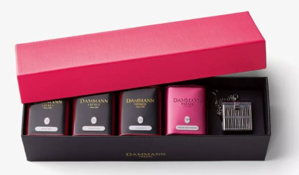 DAMMANN, Coffret Jardin Botanique, 3 thés et infusion et boule à thé