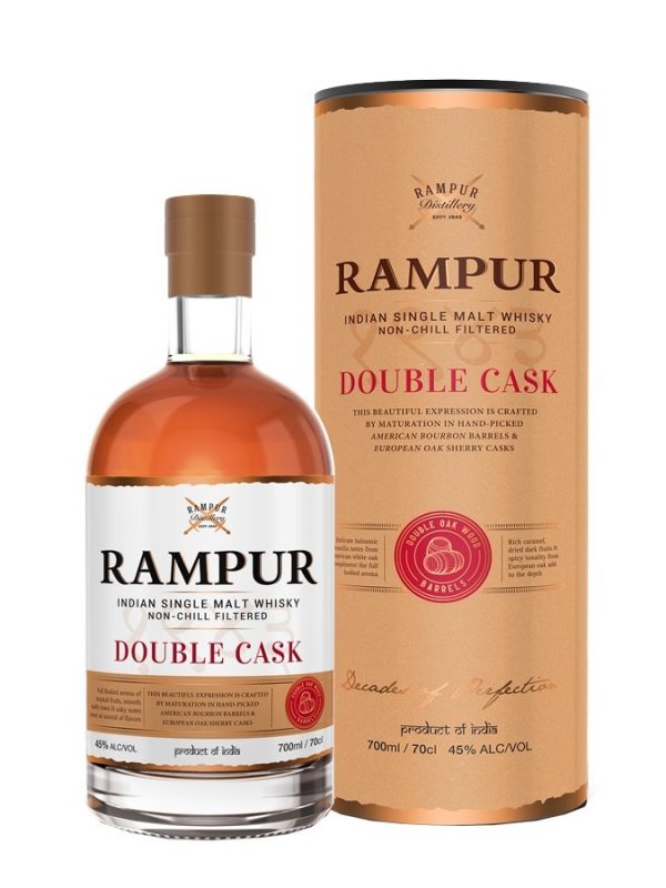 RAMPUR, double cask, whisky 45%