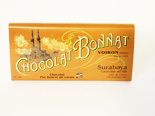 Tablette chocolat Bonnat Surabaya, chocolat au lait pur beurre de cacao