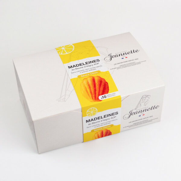 JEANNETTE, boîte de 10 madeleines au citron