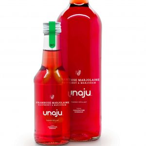 Unaju boisson bio pétillante passion vanilleBouteille Unaju Framboise Marjolaine boisson pétillante bio artisanale