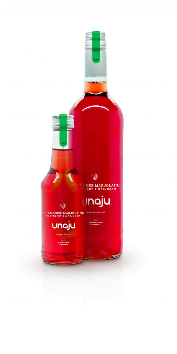 Jus pétillant BIO framboise marjolaine