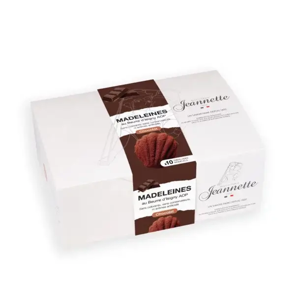 Jeannette, madeleines chocolat boite de 10