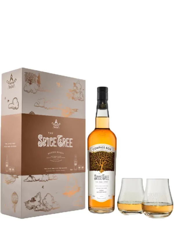SPICE TREE Coffret 2 Verres Compass Box, whisky 46%