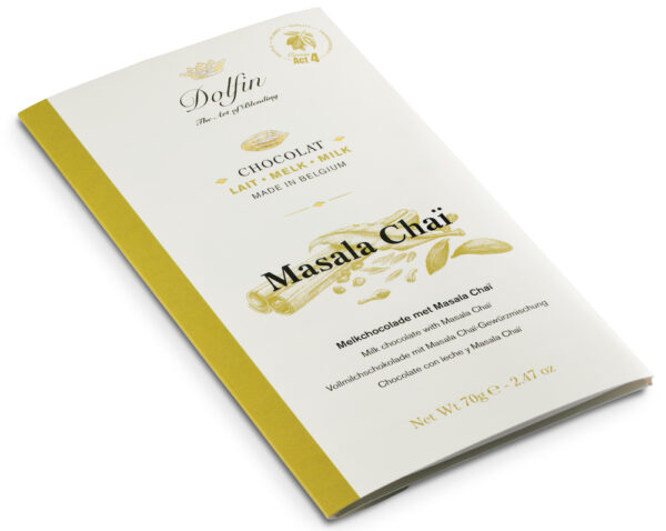 DOLFIN Tablette Chocolat au lait et Masala Chaï