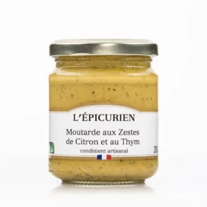 Moutarde aux Zestes de Citron et au ThymL'ÉPICURIEN, Moutarde aux zestes de citron et au thym
