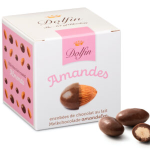 Amandes enrobées de chocolat au lait