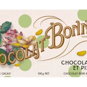 Tablette chocolat noir pistache"Tablette chocolat noir pistache Bonnat 100g"