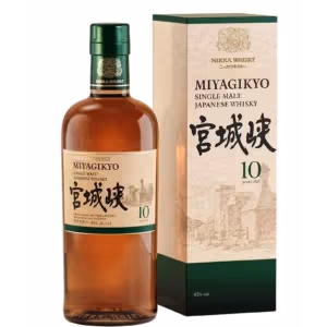 MIYAGIKYO 10 ans single malt whisky 45%Bouteille de whisky japonais Nikka Miyagikyo 10 ans Single Malt 45 %