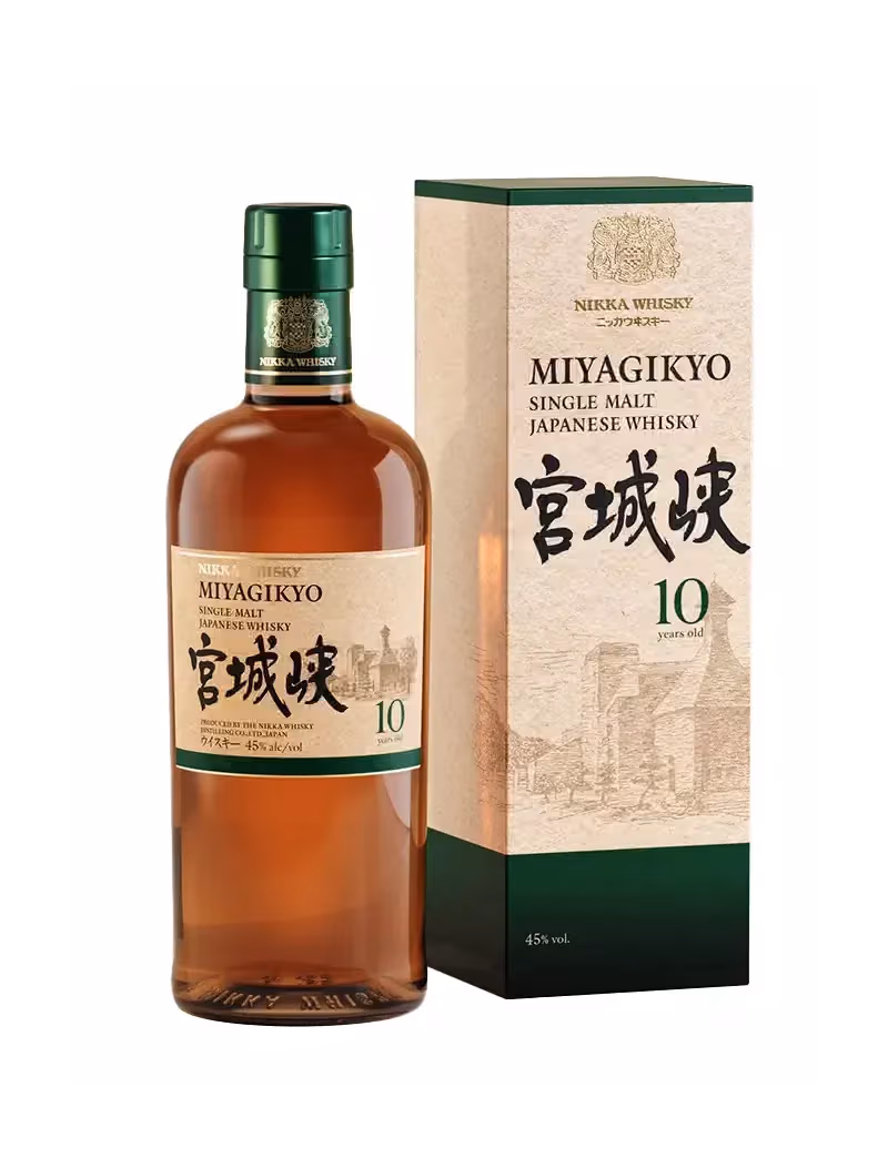 Bouteille de whisky japonais Nikka Miyagikyo 10 ans Single Malt 45 %